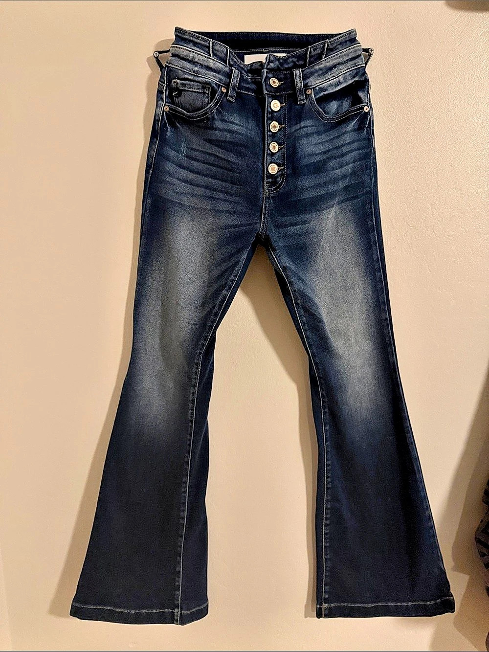 Kancan flare jeans in Blue Waist 3